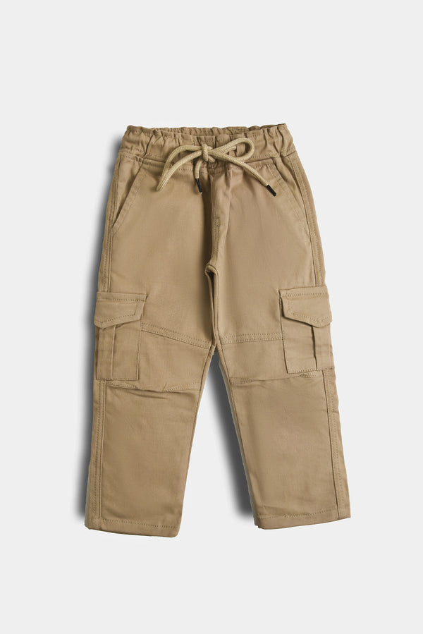 Khaki Cargo Cotton Pants (PW358)