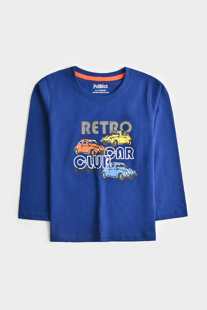 Retro Long-Sleeve Cotton T-Shirt