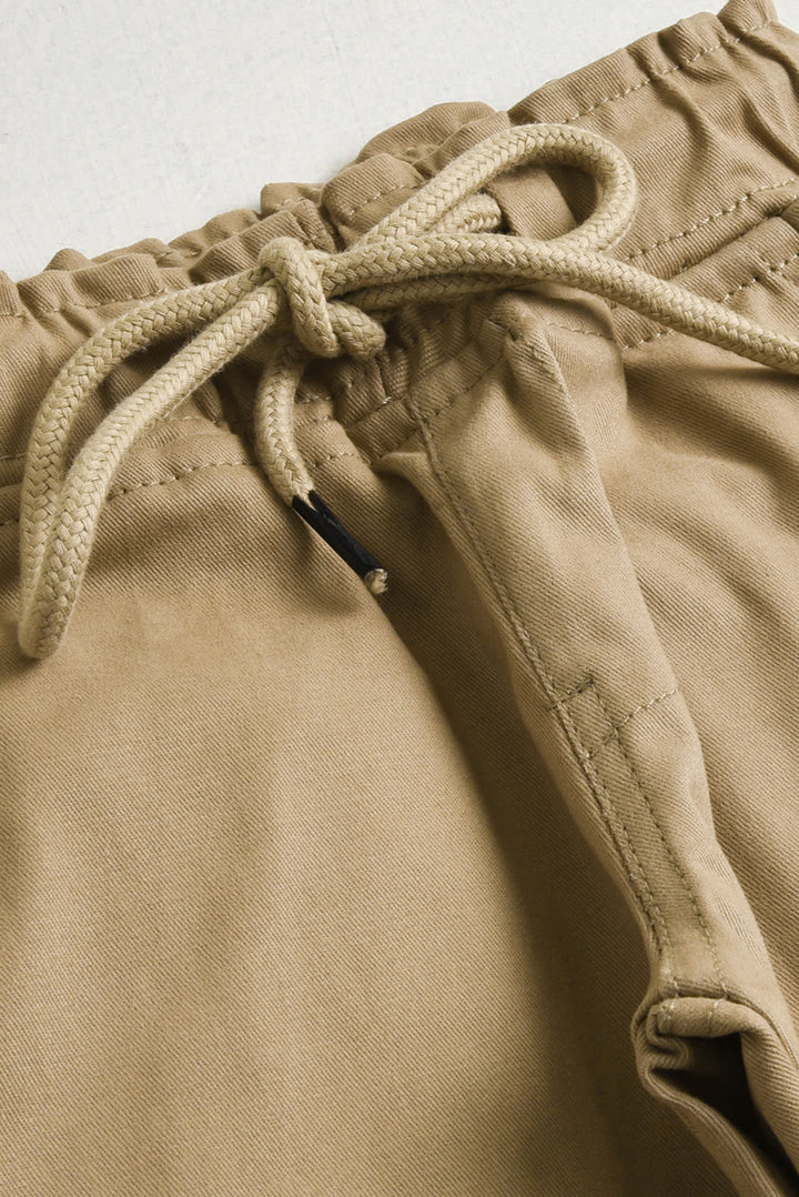Khaki Cargo Cotton Pants (PW358)