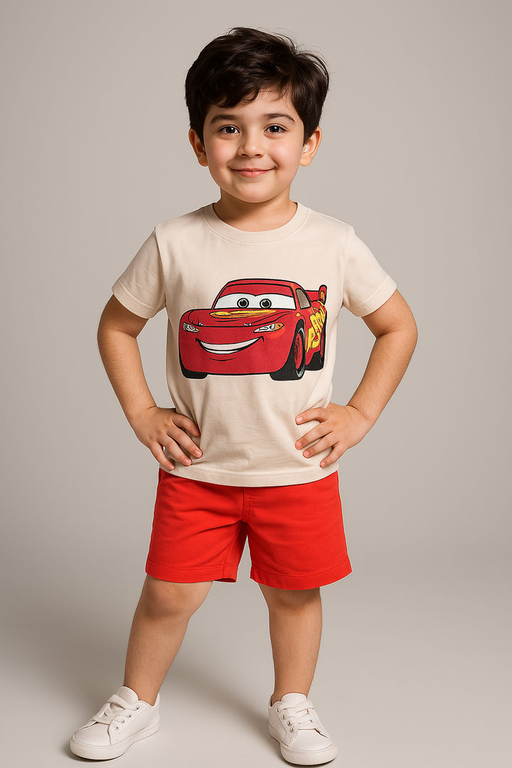 Car Racer Printed Boys Cotton Set (PW83)
