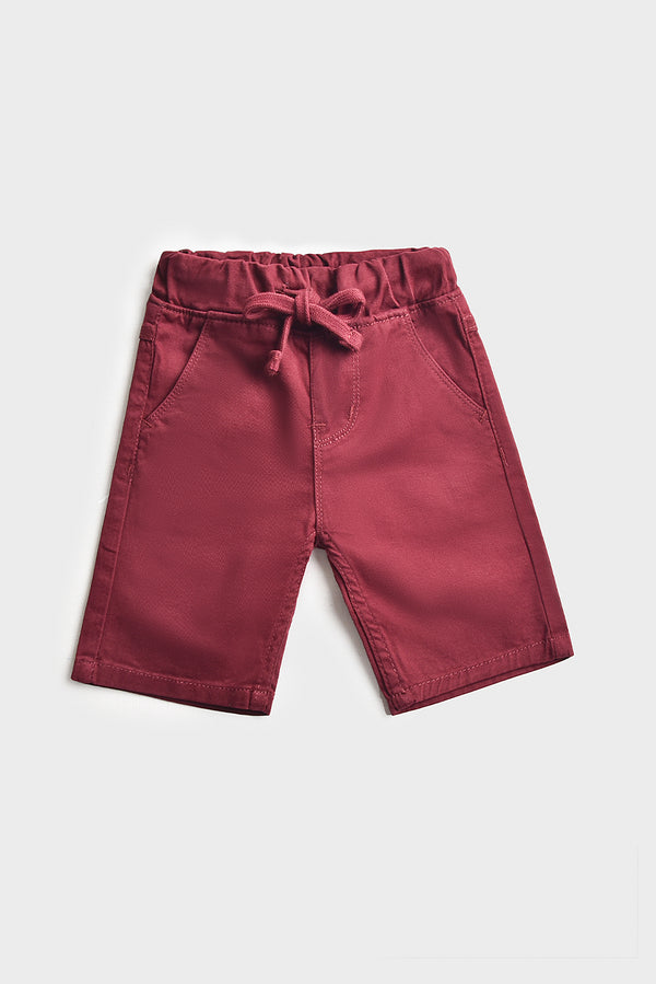 Burgundy Cotton Shorts (PW-137)