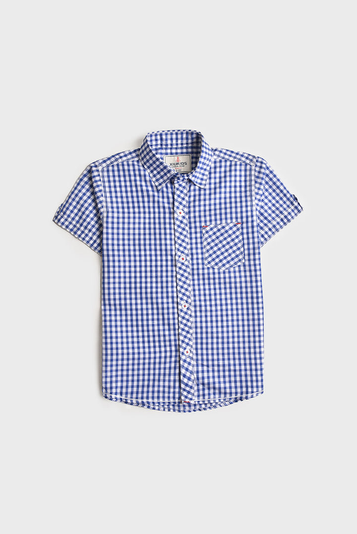 White Checkered Cotton Shirt
