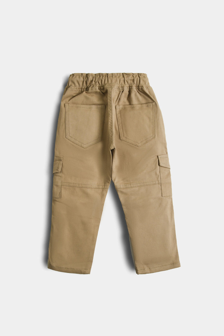 Khaki Cargo Cotton Pants (PW358)