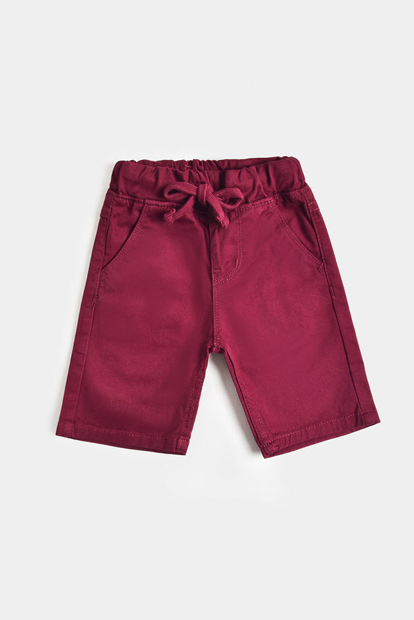 Burgundy Cotton Shorts (PW137)