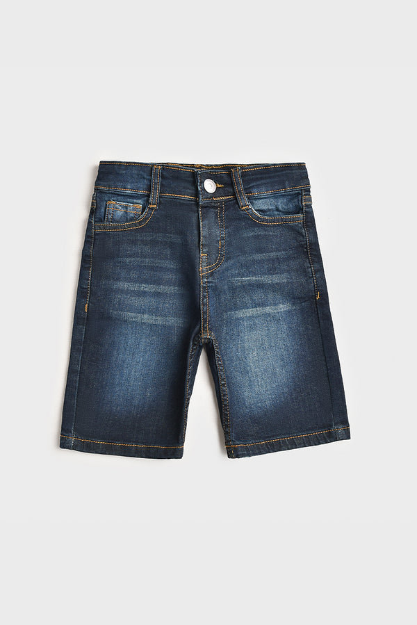 Stretchable Dark Denim Shorts (PW128)