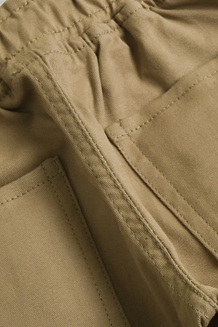 Khaki Cargo Cotton Pants (PW358)