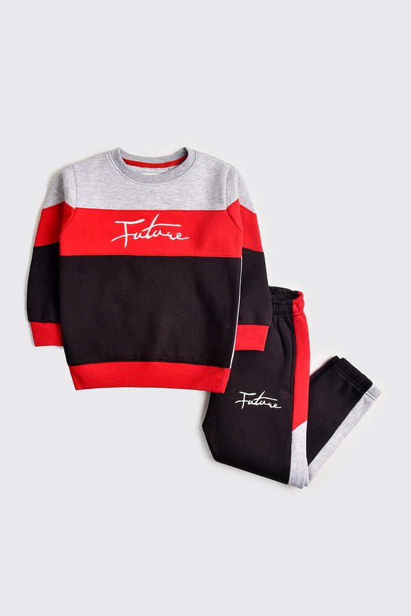 Color-Block 'Future' Sweatshirt and Pants Set