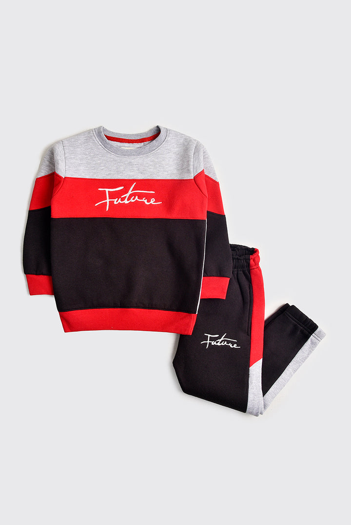 Color-Block 'Future' Sweatshirt and Pants Set