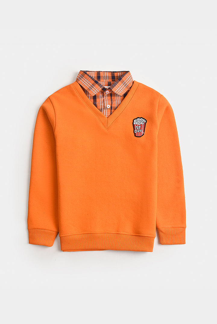 Orange Popcorn Patch Kids' Sweatshirt