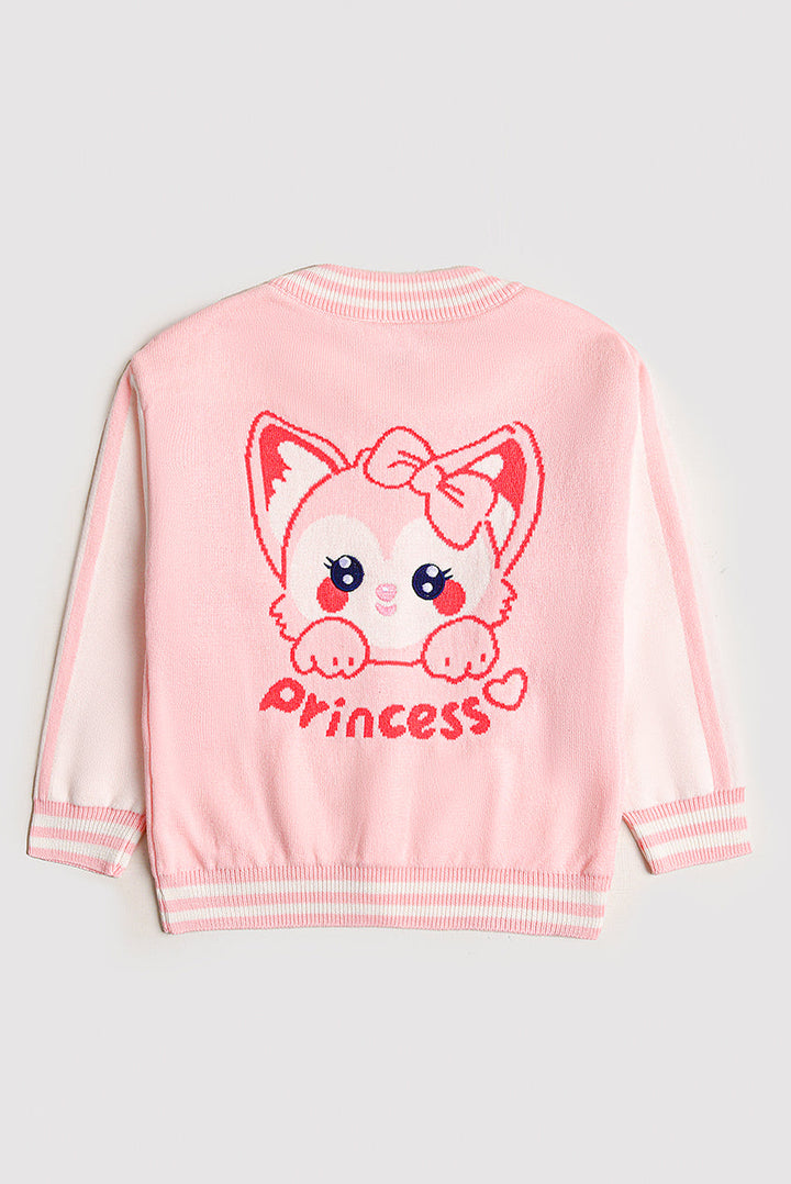 Princess Kitty Embroidered Imported Cardigan