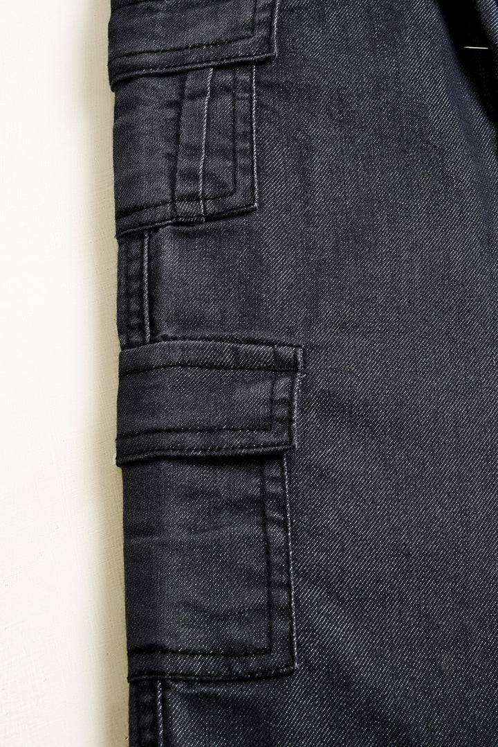 8 Pockets Charcoal Cargo Jeans (PW363)