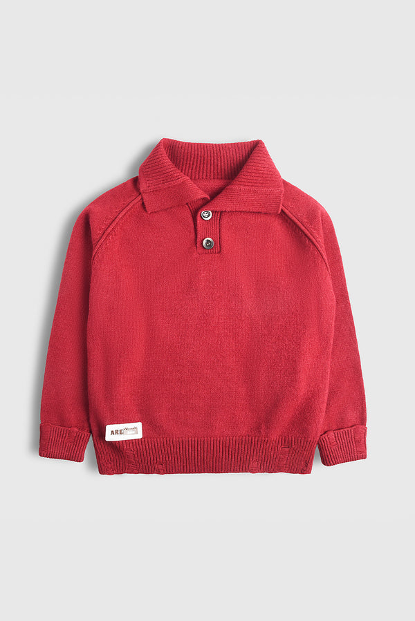 Imported Classic Red Pullover Sweater (PW739)