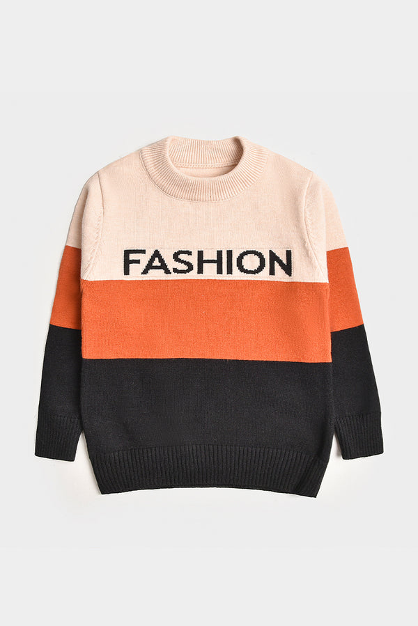 Imported Boys' Color-Block Fashion Sweater