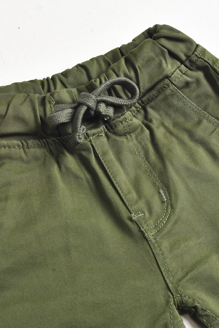 Olive Green Cotton Shorts (PW-138)