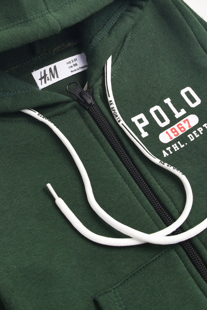 Green POLO Zip-Up Hoodie