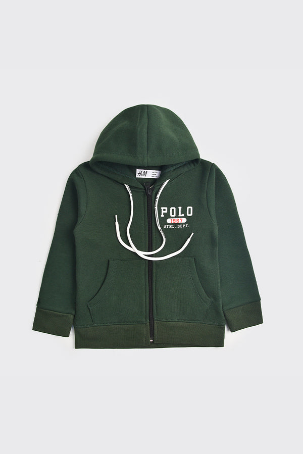 Green POLO Zip-Up Hoodie