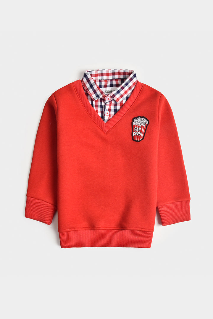 Red Popcorn Patch Kids' Sweatshirt