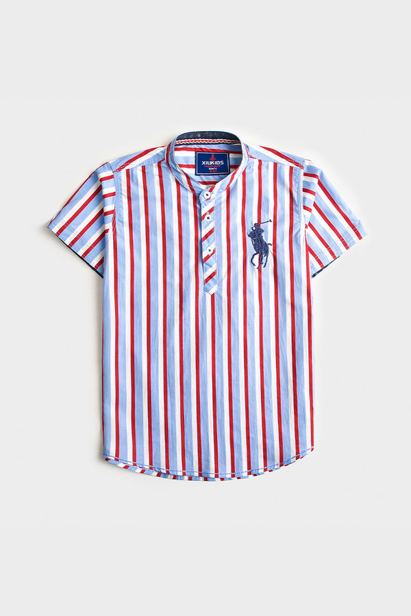Boys Striped Cotton Shirt