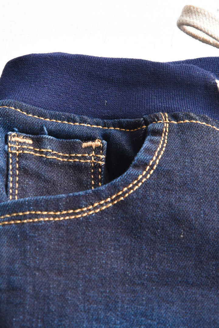 Marvel Embroidered Dark blue Denim Shorts (PW-141)