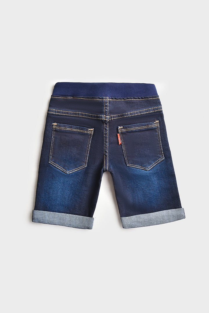 Marvel Embroidered Dark blue Denim Shorts (PW-141)