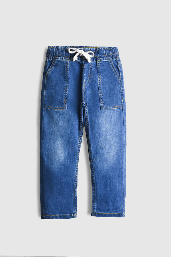 Pocket Pop Dark blue Denim Pants (PW511)