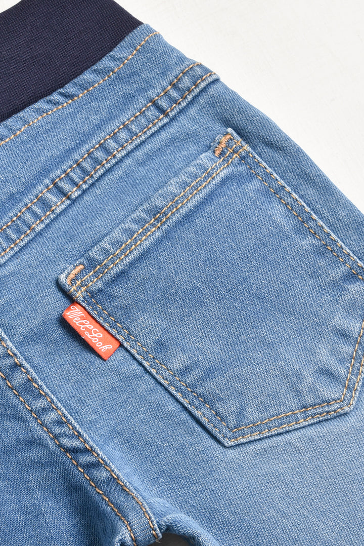 Marvel Embroidered Light blue Denim Shorts (pw-66)