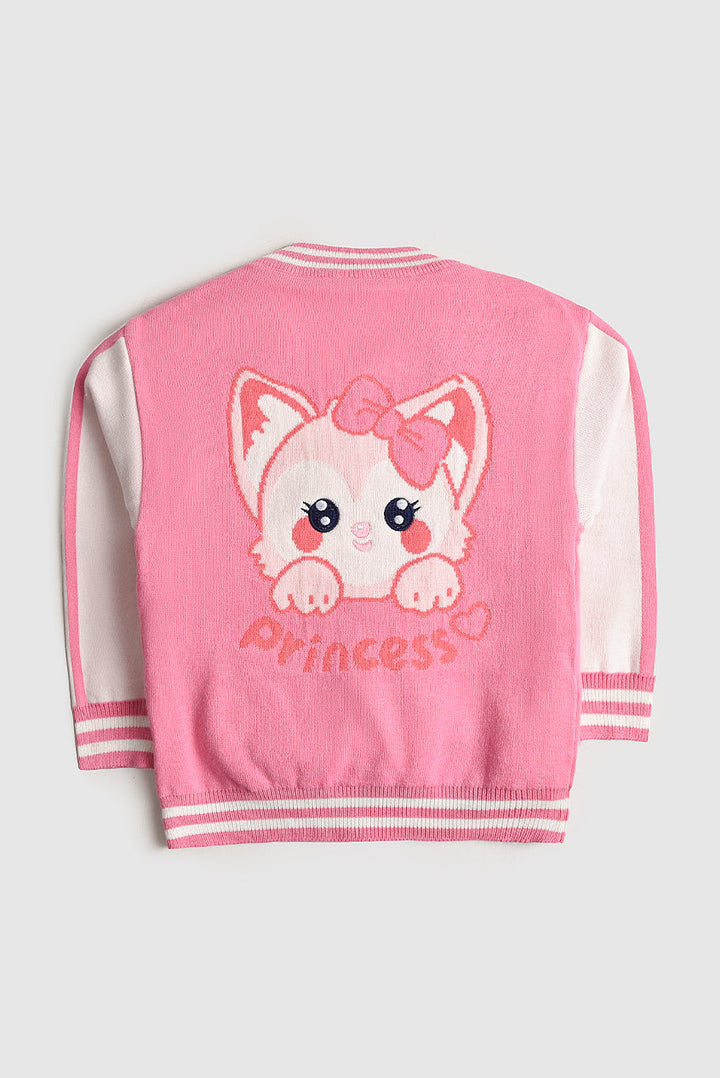 Princess Kitty Embroidered Imported Cardigan