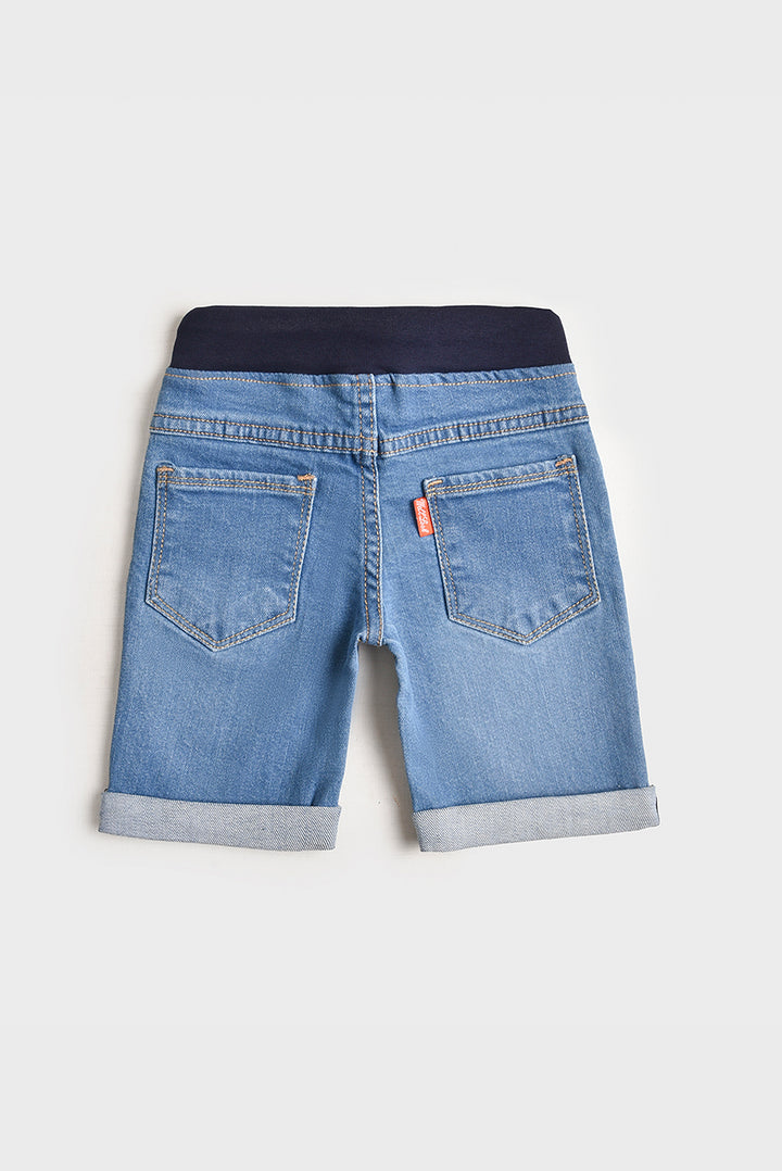 Marvel Embroidered Light blue Denim Shorts (pw-66)