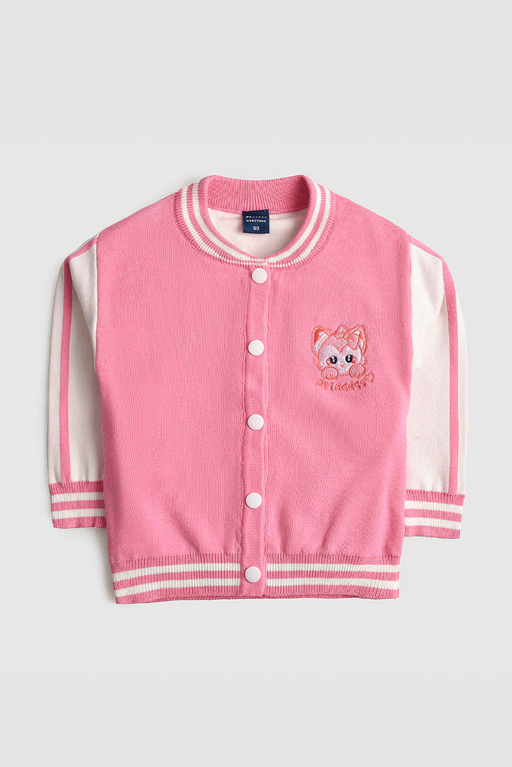 Princess Kitty Embroidered Imported Cardigan