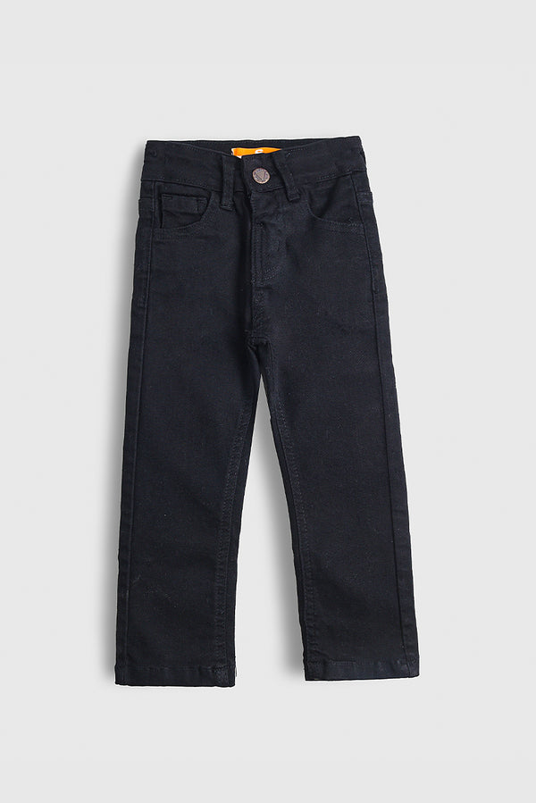 Jet Black Denim Pants (PW726)
