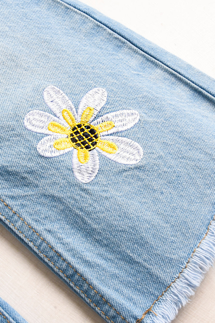 Sunbeam Bloom Wide-Leg Denim Pants (PW474)