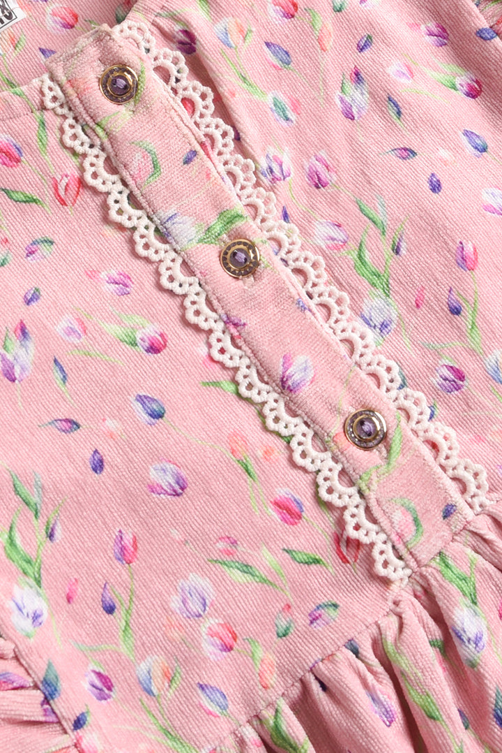 Pink Petals Corduroy Co-Ord (PW452)