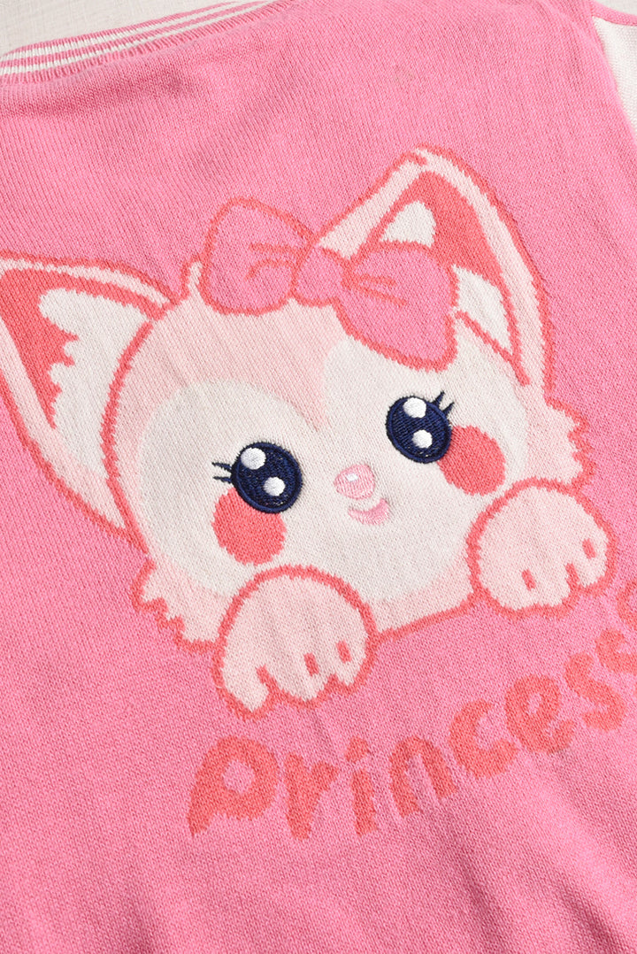 Princess Kitty Embroidered Imported Cardigan