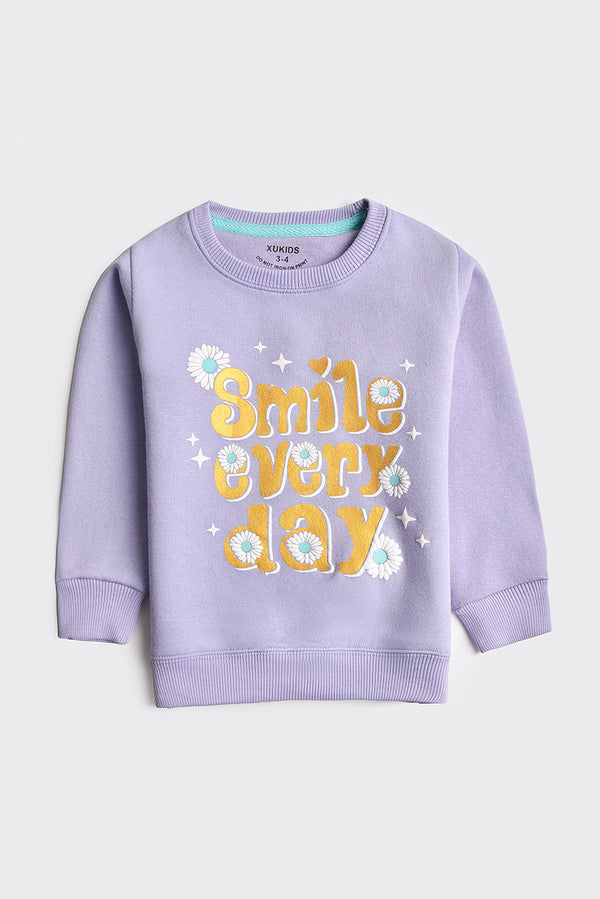 Purple 'Smile Every Day' Sweatshirt