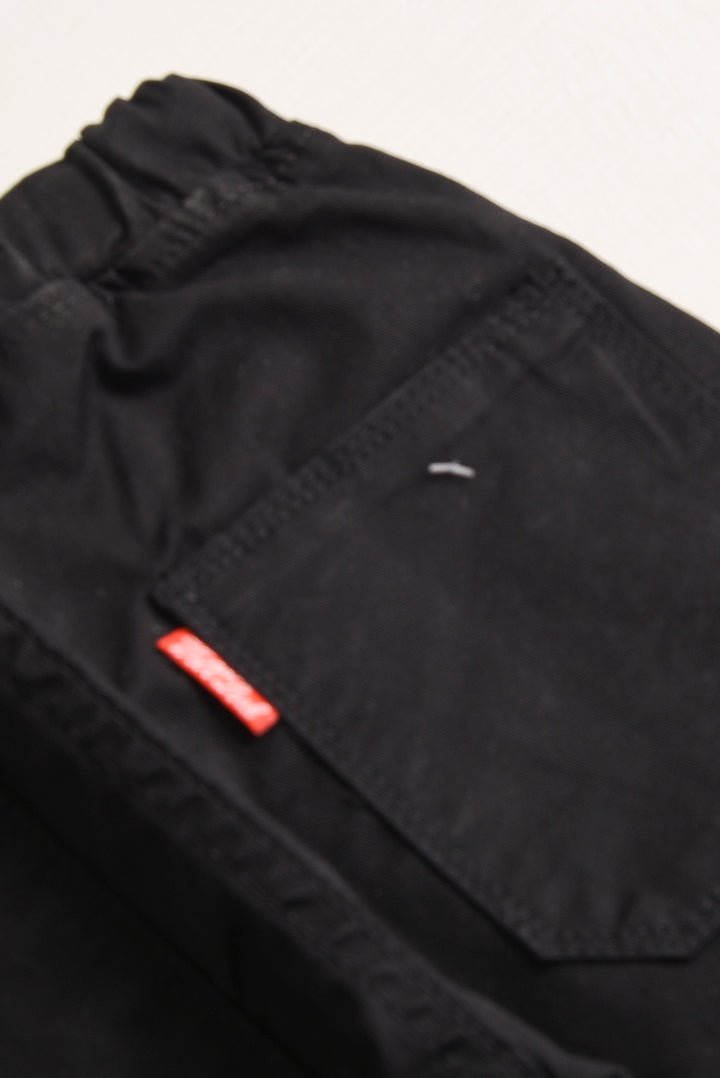 Jet Black Cargo Cotton Pants (PW455)