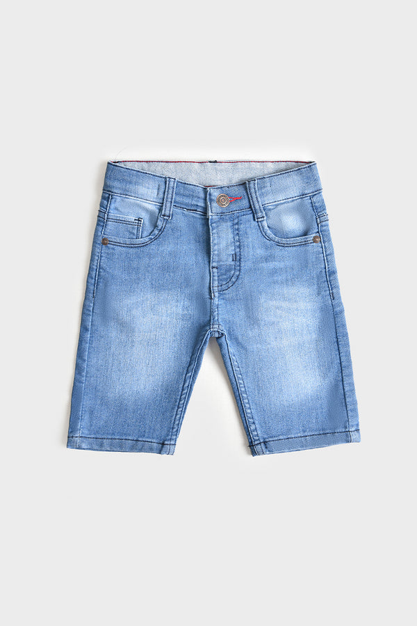Stretchable Light Blue Denim Shorts (PW205)