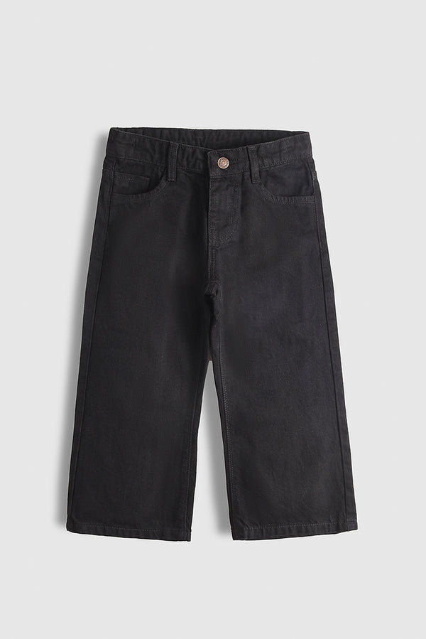 Midnight Classic Wide-Leg Denim Pants (PW449)