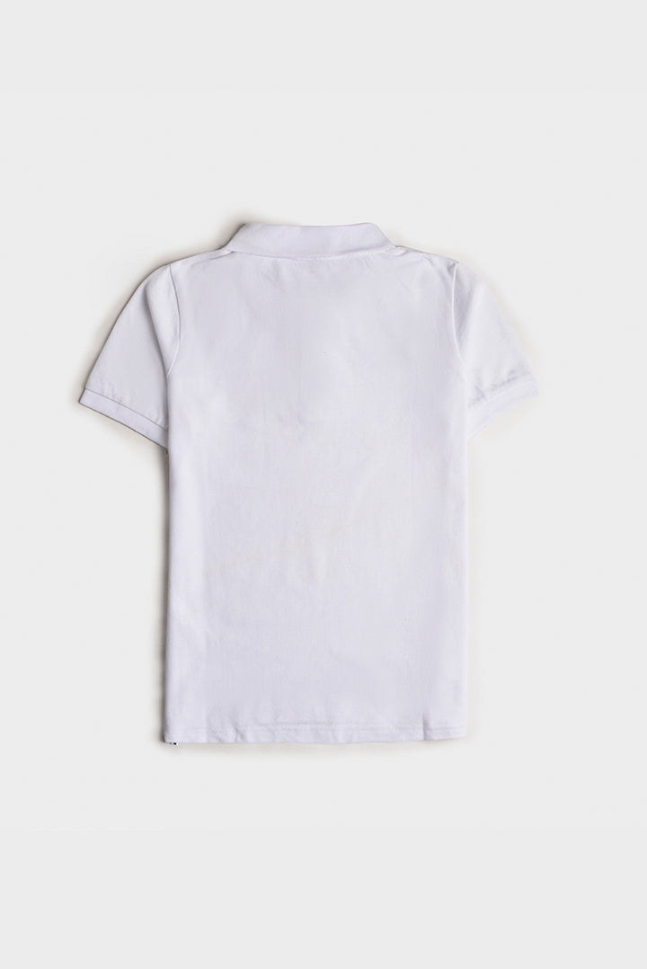Superman Logo White Polo Shirt (PW198)