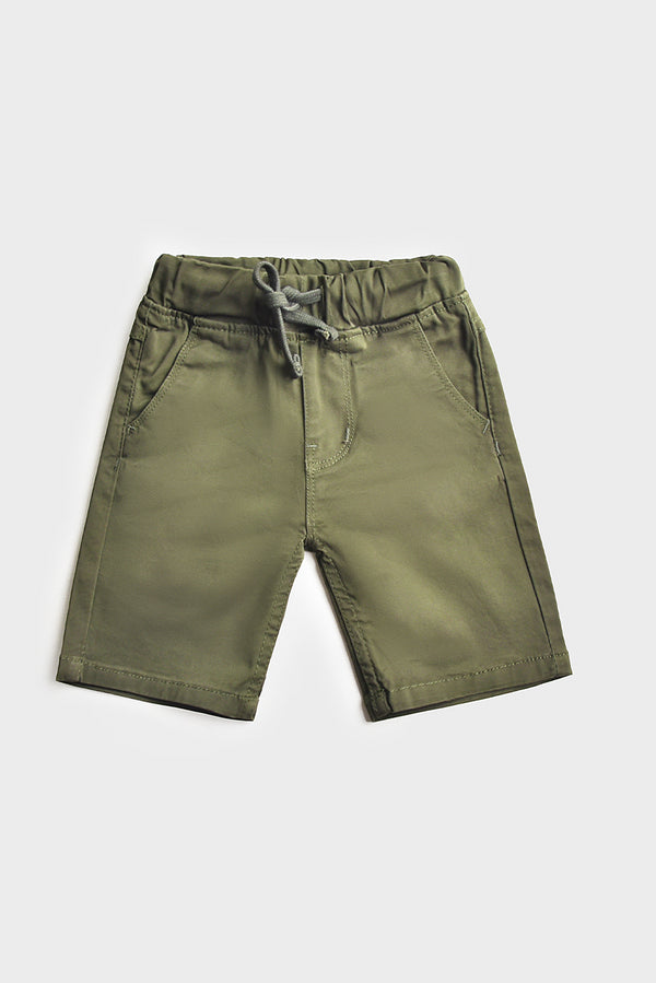 Olive Green Cotton Shorts (PW-138)