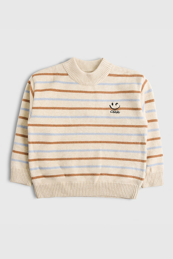 Imported Mini Smile Beige Sweater (PW707)