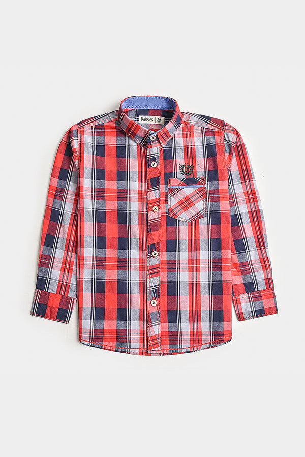 Red & Black Checkered Cotton Shirt