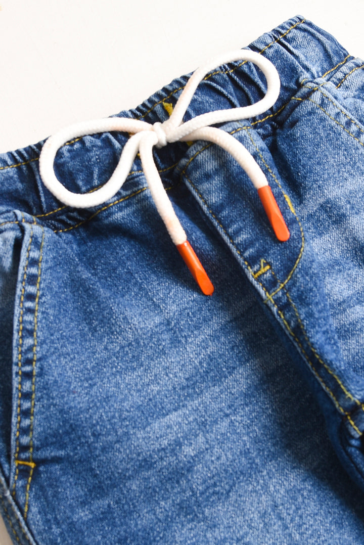 6 Pockets Classic blue Cargo Jeans (PW431)