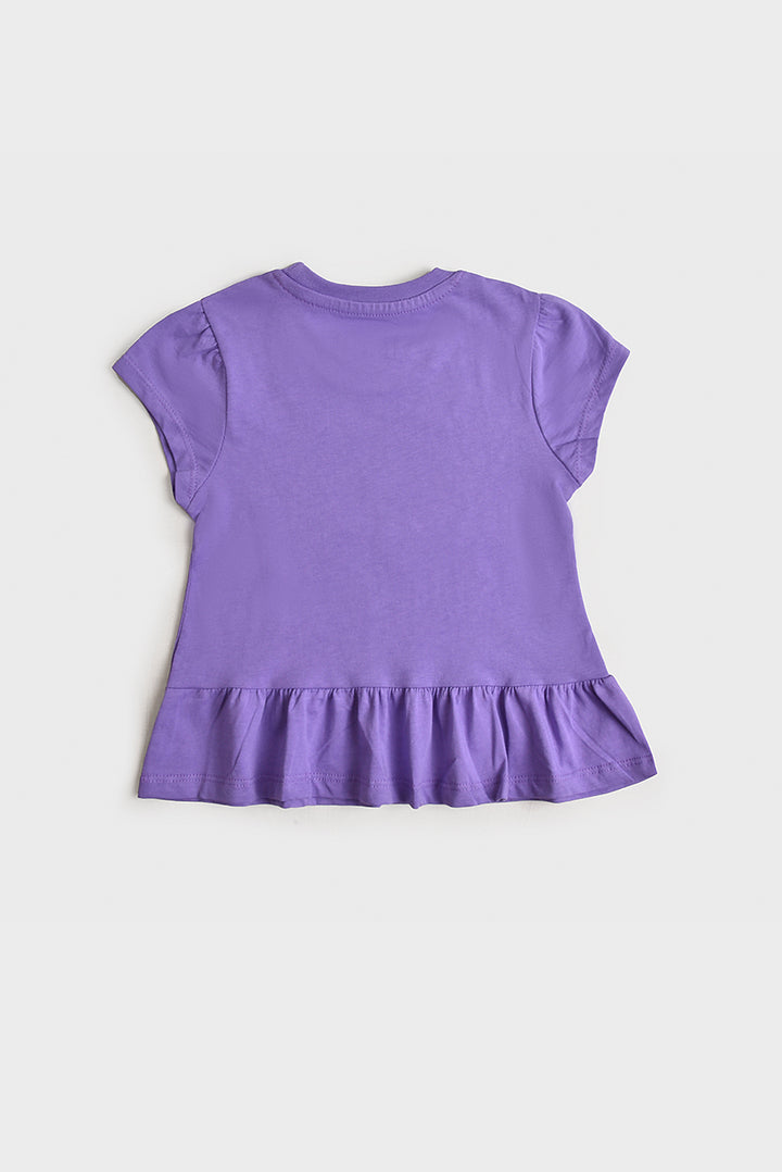 Purple Hem Princess Girl's T-Shirt (PW231)