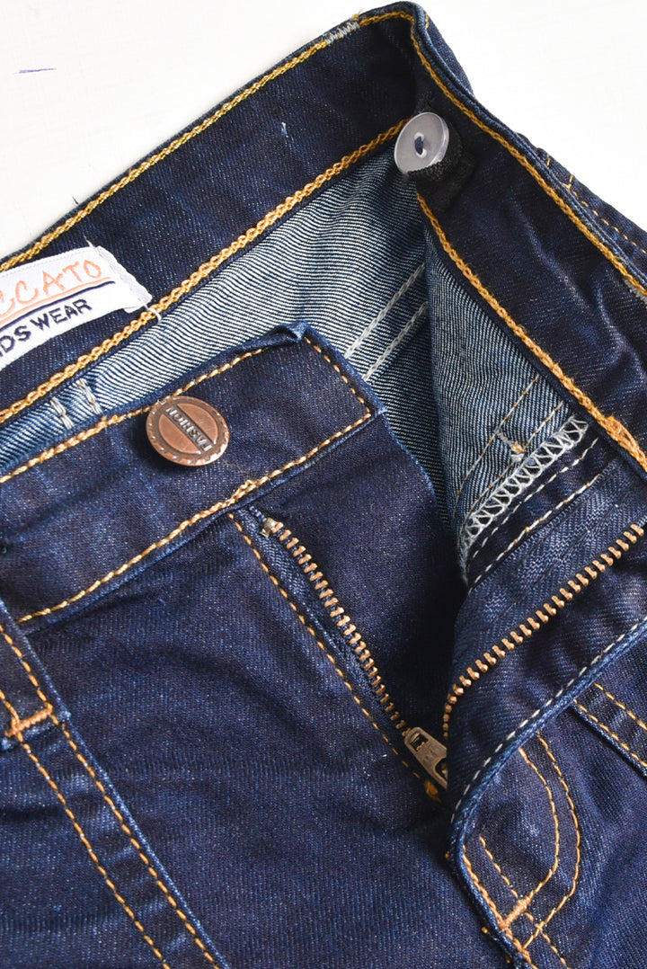 Dark Denim Cargo Jeans Five Pockets (PW101)