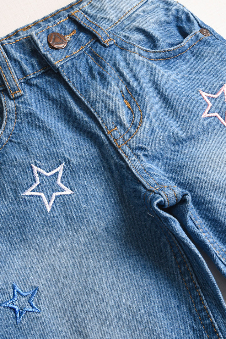 Starlight Sprinkle Wide-Leg Denim Pants (PW472)