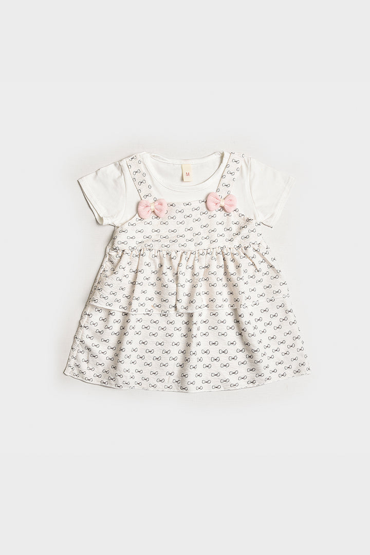 Imported Cream Pinafore Baby Dress (PW177)