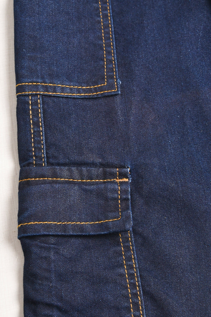 Dark Denim Cargo Jeans Five Pockets (PW101)