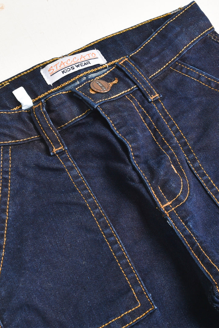 Dark Denim Cargo Jeans Five Pockets (PW101)