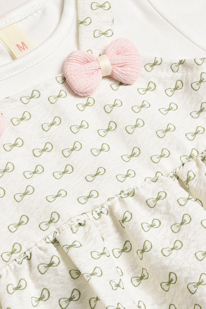 Imported Light Green Pinafore Baby Dress (PW156)