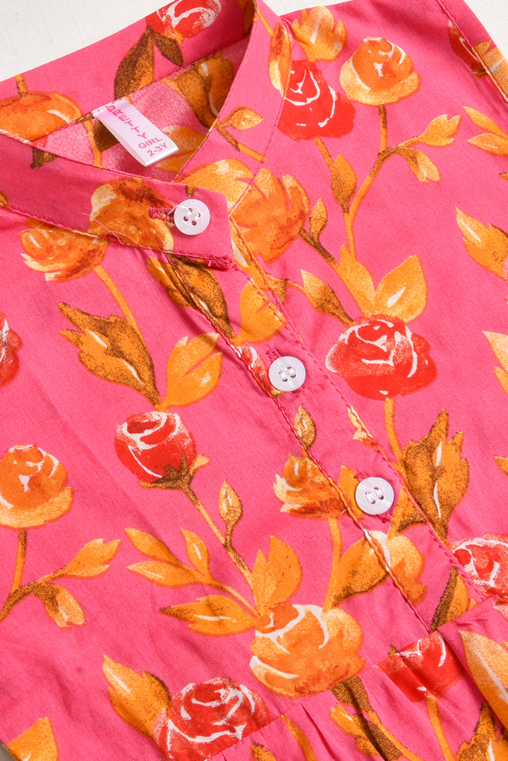 Girls Rosy Ruffle Dress (PW212)